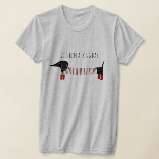 Whimsical Dachshund Long Day T-Shirt (Ablage )