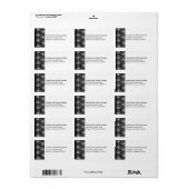 Whimsical Daisical Address Labels, Black Adressaufkleber (Vorne)
