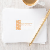 Whimsical Daisical Address Labels, Orange Adressaufkleber (Insitu)