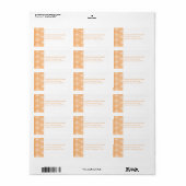 Whimsical Daisical Address Labels, Orange Adressaufkleber (Vorne)