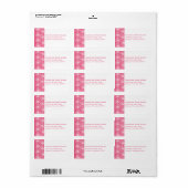 Whimsical Daisical Address Labels, rosa Adressaufkleber (Vorne)