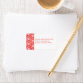 Whimsical Daisical Address Labels, rot Adressaufkleber (Insitu)