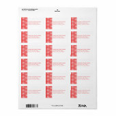 Whimsical Daisical Address Labels, rot Adressaufkleber (Vorne)
