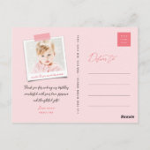 Whimsical Daisies Pink Hearts Geburtstag Vielen Da Postkarte (Rückseite)