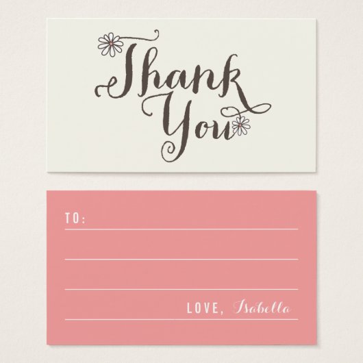 Whimsical Daisies Vielen Dank, dass Sie Script DIY (Vorne & Hinten)