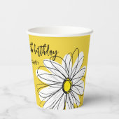 Whimsical Daisy - 40. oder Custom Birthday Party Pappbecher (Rückseite)