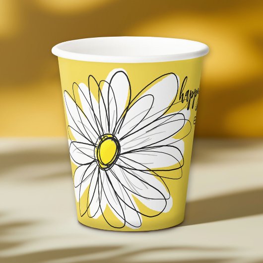 Whimsical Daisy - 40. oder Custom Birthday Party Pappbecher