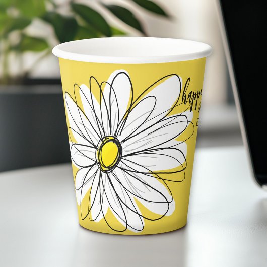 Whimsical Daisy - 40. oder Custom Birthday Party Pappbecher