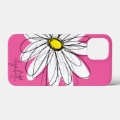 Whimsical Daisy Floral - pink gelb und Name Case-Mate iPhone Hülle (Rückseite (Horizontal))