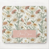 Whimsical Daisy Garden Aesthetic Custom Mousepad (Vorne)