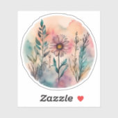 Whimsical Daisy Garden Aufkleber (Blatt)