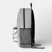 Whimsical Daisy - gray - trendy script name Bedruckter Rucksack (Rechts)