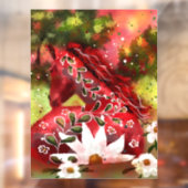 Whimsical Daisy Horsting in Field Abstrakt Art Fensteraufkleber (Blatt 2)