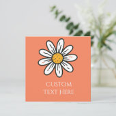 Whimsical Daisy Invitation - Minimaler Blumenarm Einladung (Stehend Vorderseite)