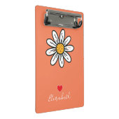 Whimsical Daisy Mini Clipboard - Helle florale Kun Klemmbrett (Schrägansicht)