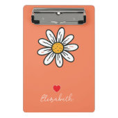 Whimsical Daisy Mini Clipboard - Helle florale Kun Klemmbrett (Vorderseite)
