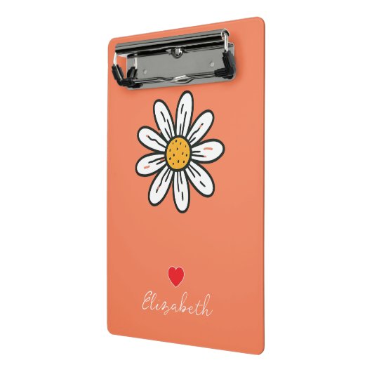 Whimsical Daisy Mini Clipboard - Helle florale Kun Mini Klemmbrett (Gewinkelt2)