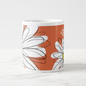 Whimsical Daisy - mit modischem Schriftzug Jumbo-Tasse (Vorderseite)