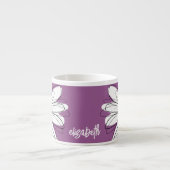 Whimsical Daisy - orchid - trendy script name Espressotasse (Vorderseite)