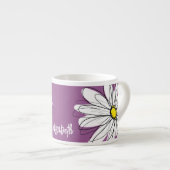 Whimsical Daisy - orchid - trendy script name Espressotasse (Vorderseite Rechts)