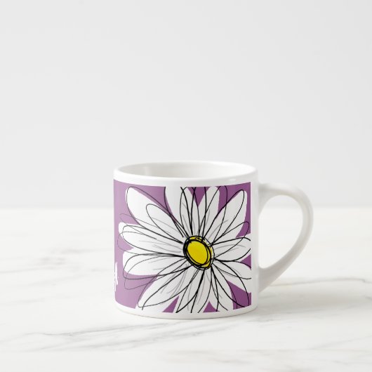 Whimsical Daisy - orchid - trendy script name Espressotasse (Rechts)