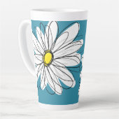 Whimsical Daisy - orchid - trendy script name Milchtasse (Linke Ecke)