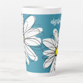 Whimsical Daisy - orchid - trendy script name Milchtasse (Vorderseite)