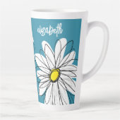 Whimsical Daisy - orchid - trendy script name Milchtasse (Rechts)