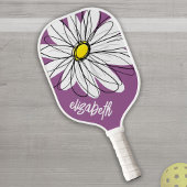 Whimsical Daisy - orchid - trendy script name Pickleball Schläger