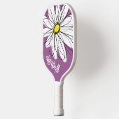 Whimsical Daisy - orchid - trendy script name Pickleball Schläger (Links)
