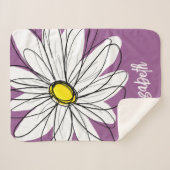 Whimsical Daisy - orchid - trendy script name Sherpadecke (Vorderseite (Horizontal))