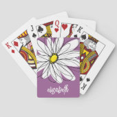 Whimsical Daisy - orchid - trendy script name Spielkarten (Rückseite)