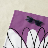 Whimsical Daisy - orchid - trendy script name Strandtuch (Beispiel)