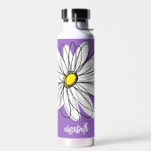 Whimsical Daisy - orchid - trendy script name Trinkflasche (Links)