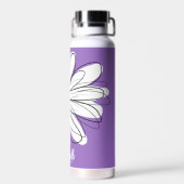 Whimsical Daisy - orchid - trendy script name Trinkflasche (Rückseite)