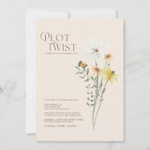 Whimsical Daisy Plot Drehung Hochzeit speichern da Save The Date (Vorderseite)
