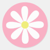 Whimsical Daisy Runder Aufkleber (Vorderseite)