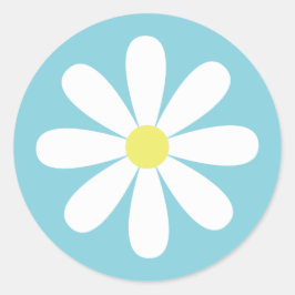 Whimsical Daisy Runder Aufkleber