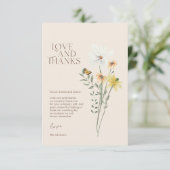 Whimsical Daisy Yellow Wildblume Liebe und danke (Stehend Vorderseite)