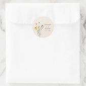 Whimsical Daisy Yellow Wildblume Runder Aufkleber (Tasche)