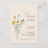 Whimsical Daisy Yellow Wildblumen Details Begleitkarte (Vorderseite)