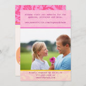 Whimsical Damask Foto Einladung zur Hochzeit (Vorne/Hinten)