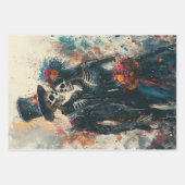 Whimsical Dancer, Skeleton Couple, Whimsical Girl Geschenkpapier Set (Vorderseite 3)