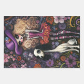 Whimsical Dancer, Skeleton Couple, Whimsical Girl Geschenkpapier Set (Vorderseite 2)