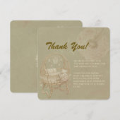 Whimsical Dandelion Baby Shower card Dankeskarte (Vorne/Hinten)