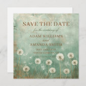 Whimsical Dandelion Blume Hochzeit Save The Date (Vorne/Hinten)