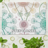 Whimsical Dandelion Breeze - Pastel Botanical Geschirrtuch (Gefaltet)