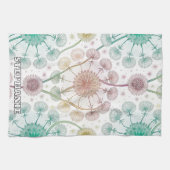 Whimsical Dandelion Breeze - Pastel Botanical Geschirrtuch (Horizontal)