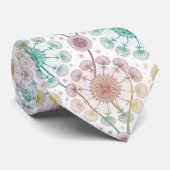 Whimsical Dandelion Breeze - Pastel Botanical Krawatte (Gerollt)