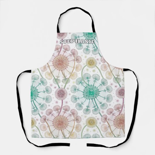 Whimsical Dandelion Breeze - Pastel Botanical Schürze (Vorderseite)